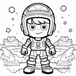 Galactic Space Pixel Coloring Pages 3