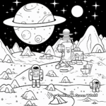 Galactic Space Pixel Coloring Pages 4