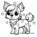 Galactic Unicorn Dog Coloring Pages 2