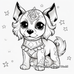 Galactic Unicorn Dog Coloring Pages 3