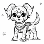 Galactic Unicorn Dog Coloring Pages 4