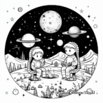 Galaxy and Space Coloring Pages for Night Owls 1