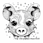 Galaxy Piglet: Abstract Coloring Pages 3