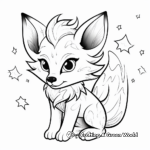 Galaxy Winged Wolf: Space Themed Coloring Pages 1