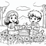 Garden Picnic Coloring Pages for May 3