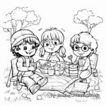 Garden Picnic Coloring Pages for May 4