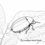 Garden Scene with Leaf Beetle Coloring Pages 1