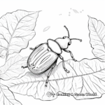 Garden Scene with Leaf Beetle Coloring Pages 2