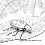 Garden Scene with Leaf Beetle Coloring Pages 3