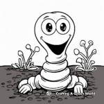 Gardening with Earthworms Coloring Pages 2