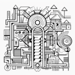 Geometric Doodle Coloring Sheets for Geeks 1