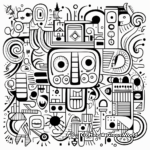 Geometric Doodle Coloring Sheets for Geeks 4