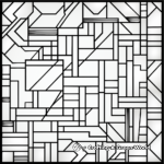Geometric Mosaic Coloring Pages for Creativity 1
