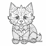 Geometric Pattern Ragdoll Cat Coloring Pages 1