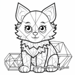 Geometric Pattern Ragdoll Cat Coloring Pages 2