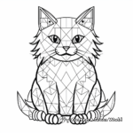 Geometric Pattern Ragdoll Cat Coloring Pages 3