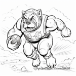 Georgia Bulldog in Action: Athletic Games Coloring Pages 1