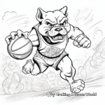 Georgia Bulldog in Action: Athletic Games Coloring Pages 3