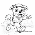 Georgia Bulldog in Action: Athletic Games Coloring Pages 4