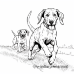 German Shorthaired Pointer in Action Coloring Pages 1