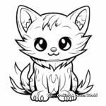 Ghostly Cat Coloring Pages 4