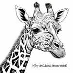 Ghostly White Giraffe Coloring Sheets 2