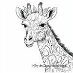 Ghostly White Giraffe Coloring Sheets 3