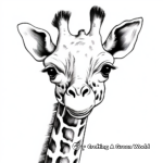 Ghostly White Giraffe Coloring Sheets 4