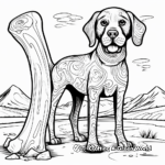 Giant Dog Bone Coloring Pages 1