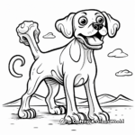 Giant Dog Bone Coloring Pages 2