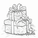 Gift-Packed Christmas Present Coloring Pages 2