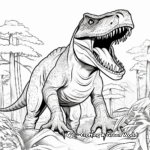 Gigantic Giganotosaurus Adult Coloring Pages 3
