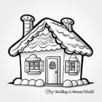 Gingerbread House Christmas Card Coloring Pages 3