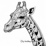 Giraffe Head With Intricate Patterns for Adults 3