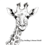 Giraffe in Savannah Coloring Pages 2