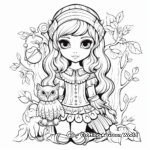 Girl Owl in the Wild Forest Coloring Pages 4