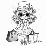 Glamorous Fashion and Accessories Coloring Pages 2