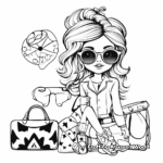 Glamorous Fashion and Accessories Coloring Pages 4