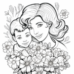 Glamorous Mother's Day (UK) Coloring Pages for March 1