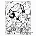 Glamorous Mother's Day (UK) Coloring Pages for March 2