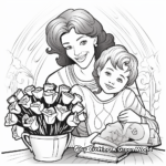 Glamorous Mother's Day (UK) Coloring Pages for March 4