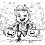 Gleeful Vampire Trick or Treat Coloring Pages 4