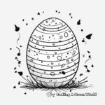 Glittery Confetti Easter Egg Coloring Pages 2
