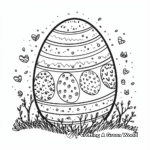 Glittery Confetti Easter Egg Coloring Pages 3