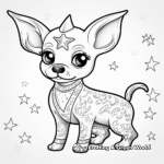 Glittery Unicorn Dog Coloring Pages 3