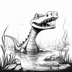 Glorious Gharial Coloring Pages 1