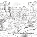 Glorious Grand Canyon Landscape Coloring Sheets 1