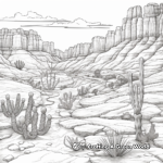 Glorious Grand Canyon Landscape Coloring Sheets 3