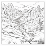 Glorious Grand Canyon Landscape Coloring Sheets 4