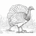 Glorious Wild Turkey Coloring Pages 2